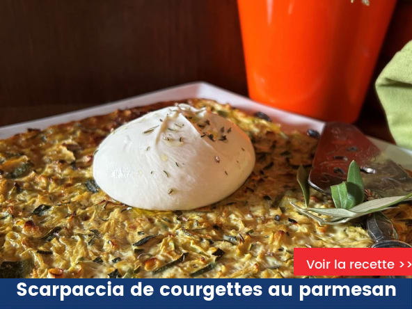 Scarpaccia de courgettes au parmesan